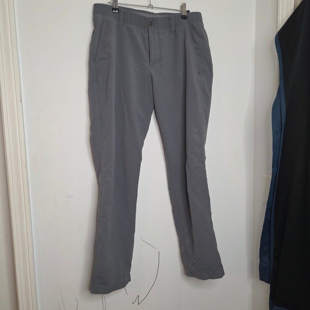 Under Armour Mens‎ Gray Golf Pants Straight Leg Stretch 34/30 Activewear